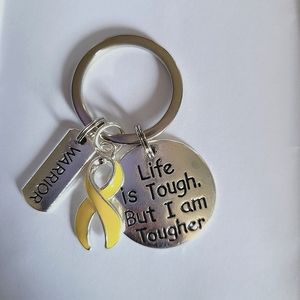 Bone/bladder cancer keychain